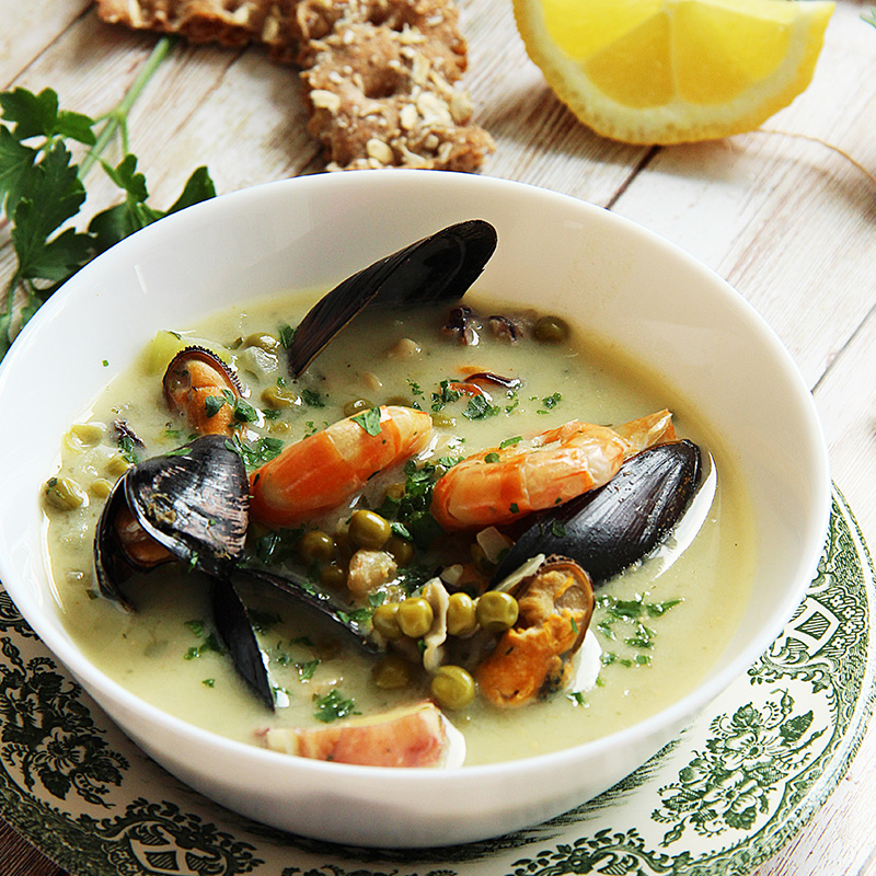 Seafood Soup with Cream