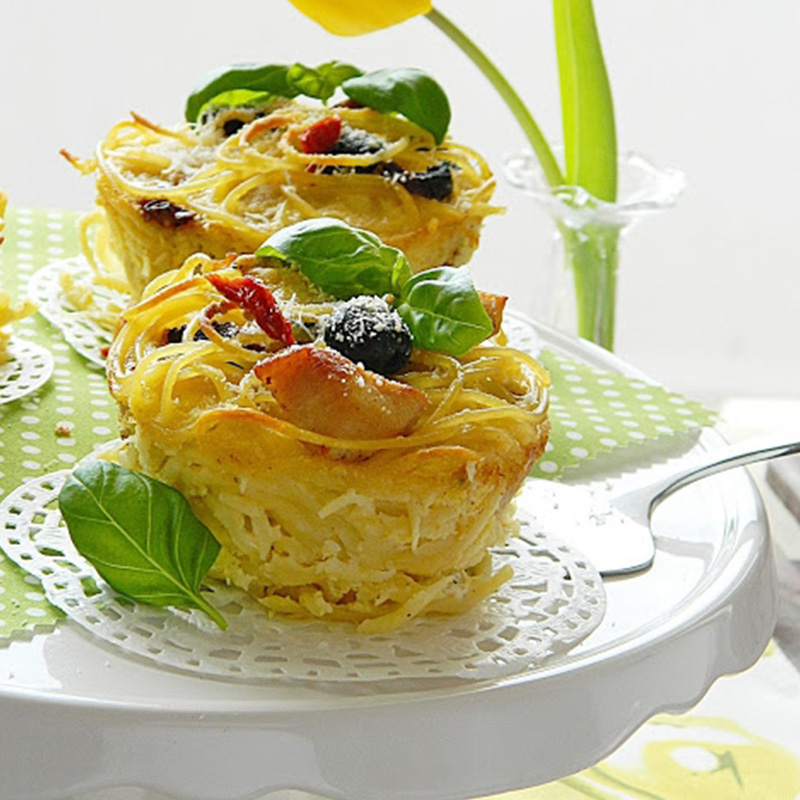 Spaghetti Turkey (or Chicken) Nests