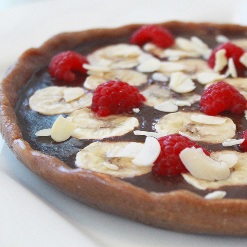 No Bake Sticky Chocolate Tart - Vegan&Gluten Free-