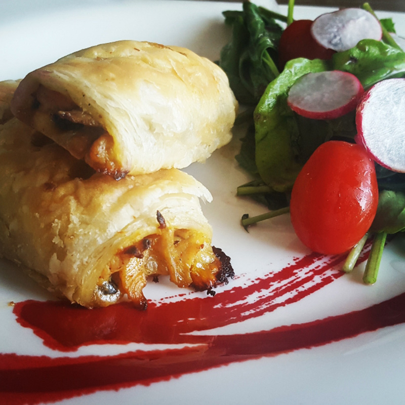 Chicken Rolls in Puff Pastry