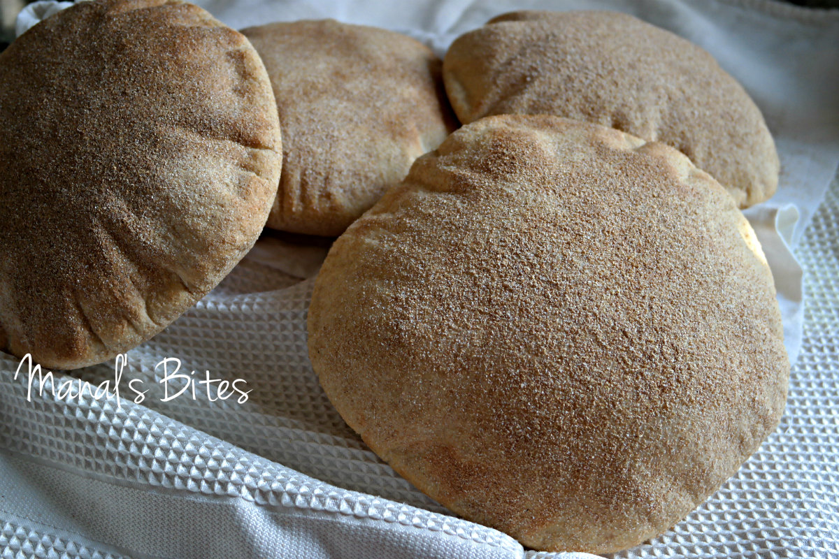 طريقة عمل الخبز العربي الأسمر بالنخالة