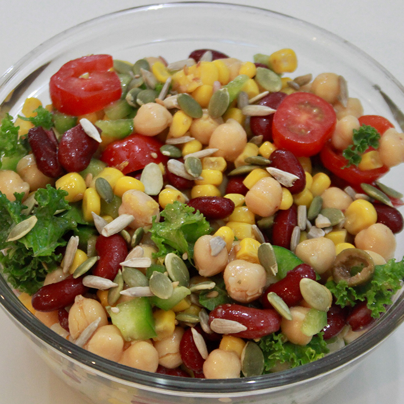 Vegetarian Chickpea and Beans Salad