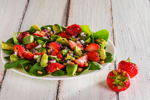 Strawberry Avocado Spinach Salad