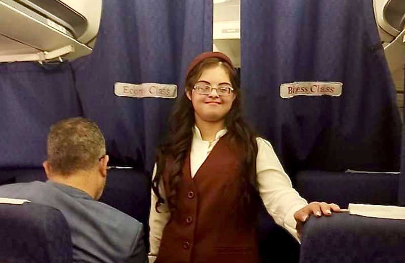 رحلة الإنسانية، رحلة أول مضيفة طيران مصرية بمتلازمة داون !