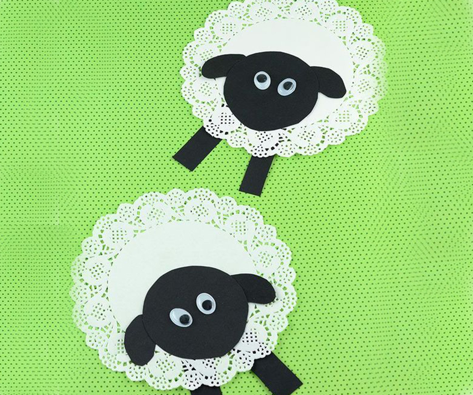 sheep doily decoration