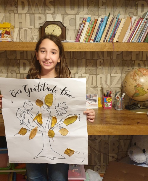 a girl applying a growth mindset kit 
