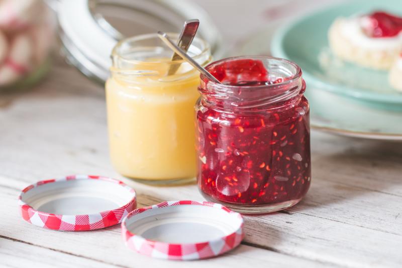 two jars of jam