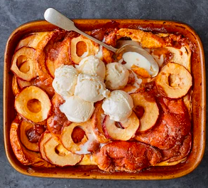 Toffee apple bread & butter pudding