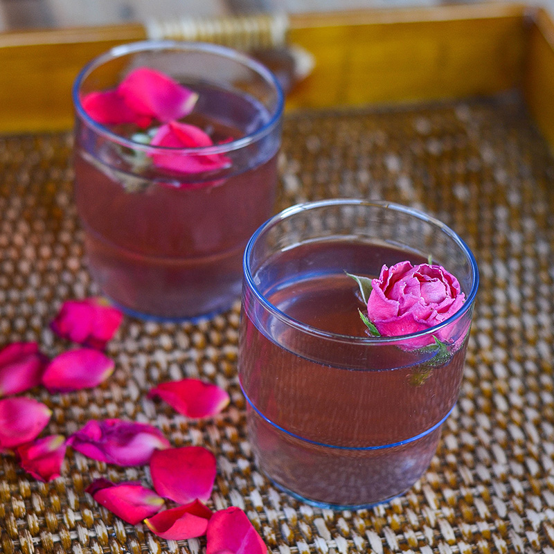 A Cup filled with Rose Lemon Spritzer