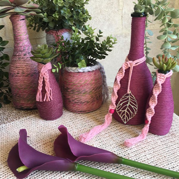 macrame bottles